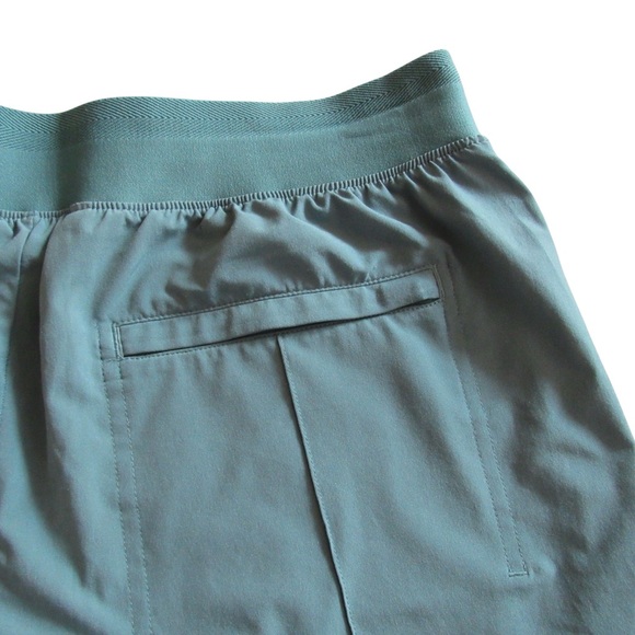 Athleta Brooklyn Heights High Rise Pants 8 Tall Teal Featherweight Stretch Airy - Picture 5 of 9